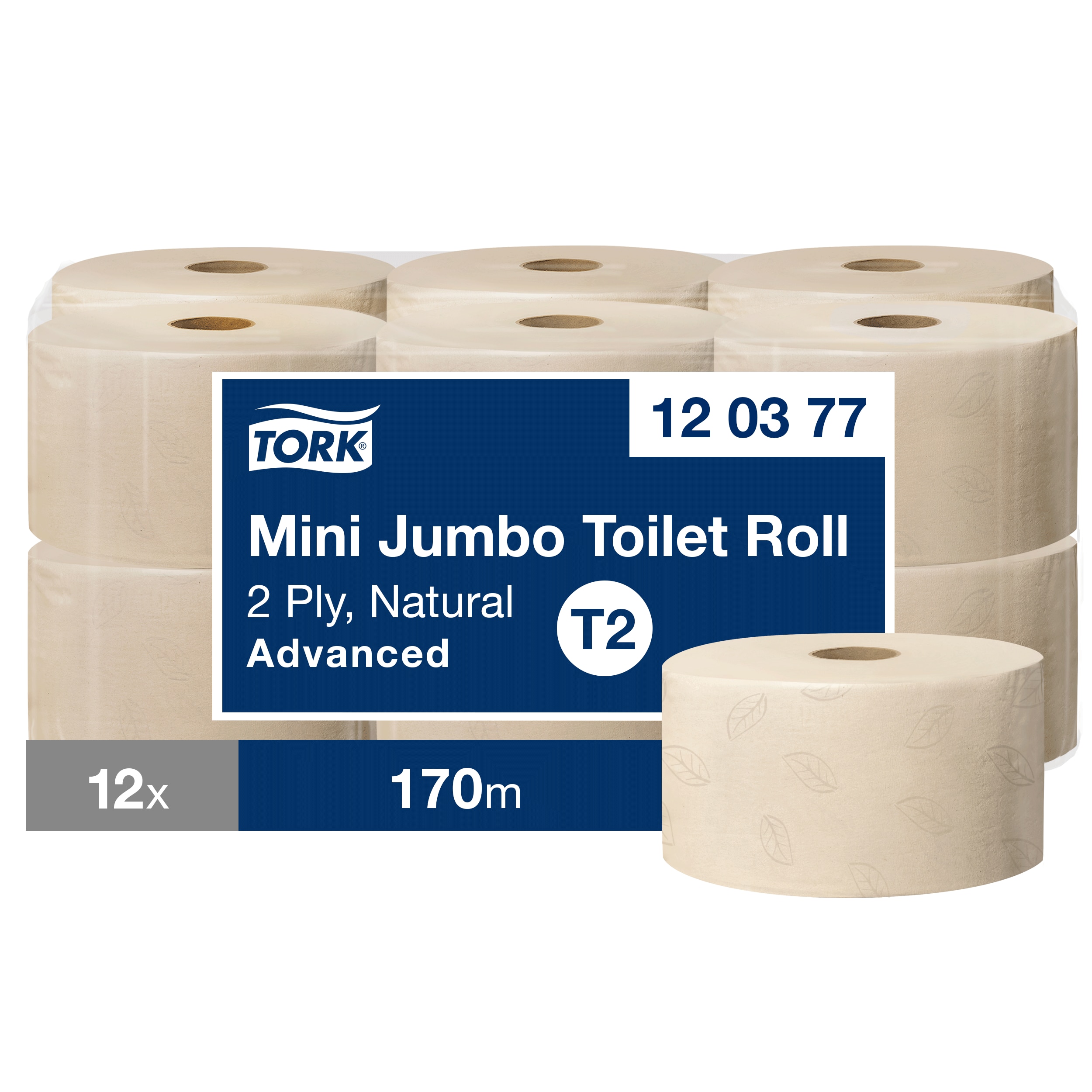 Tork 12 rolls of 850 Sheets Toilet Roll, 2