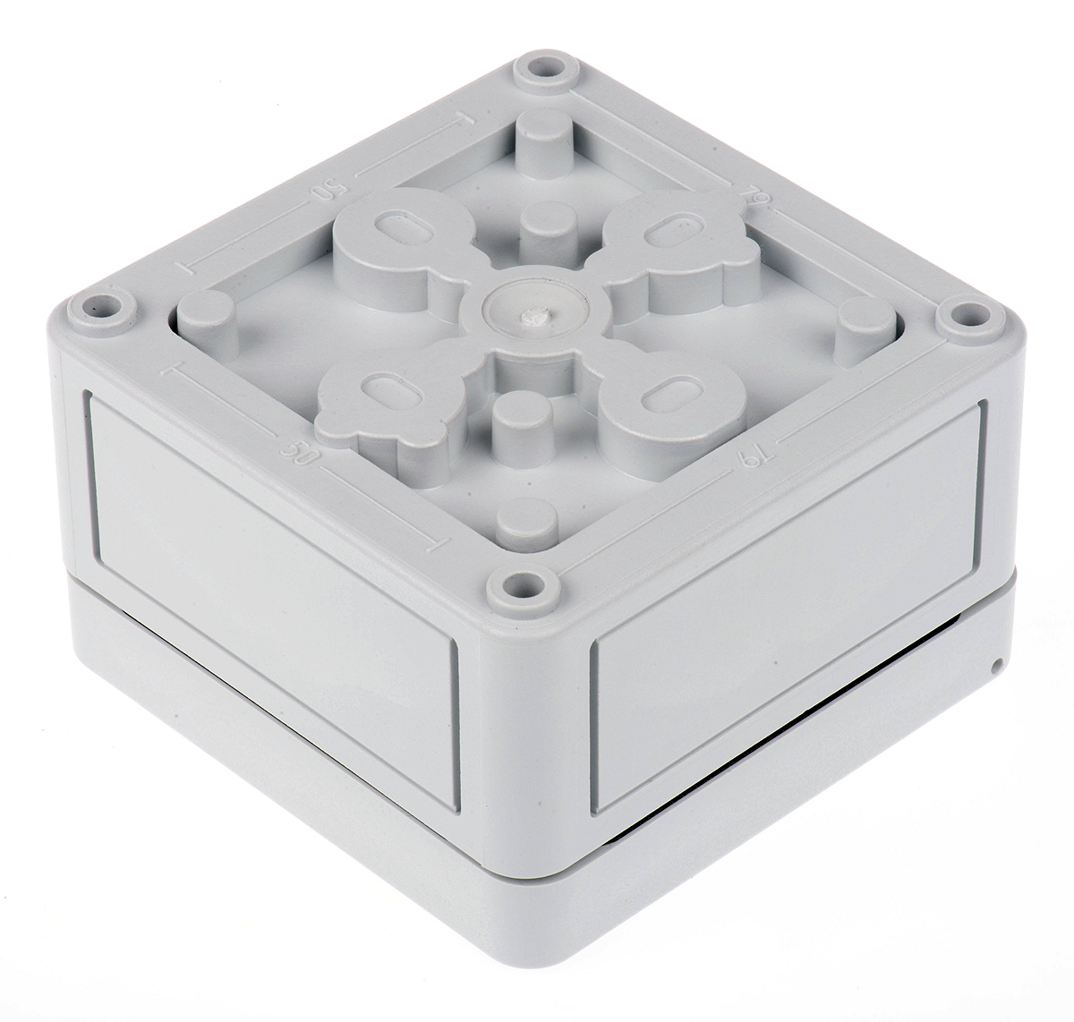 12040301 Spelsberg TK PC Series Grey Polycarbonate Enclosure, IP66, IK08 57 mm, 94 mm, 94 mm