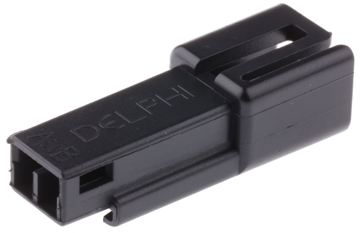 Delphi, Metri-Pack 150 Automotive Connector Male Black Cable 2 Way Crimp Termination 12047663