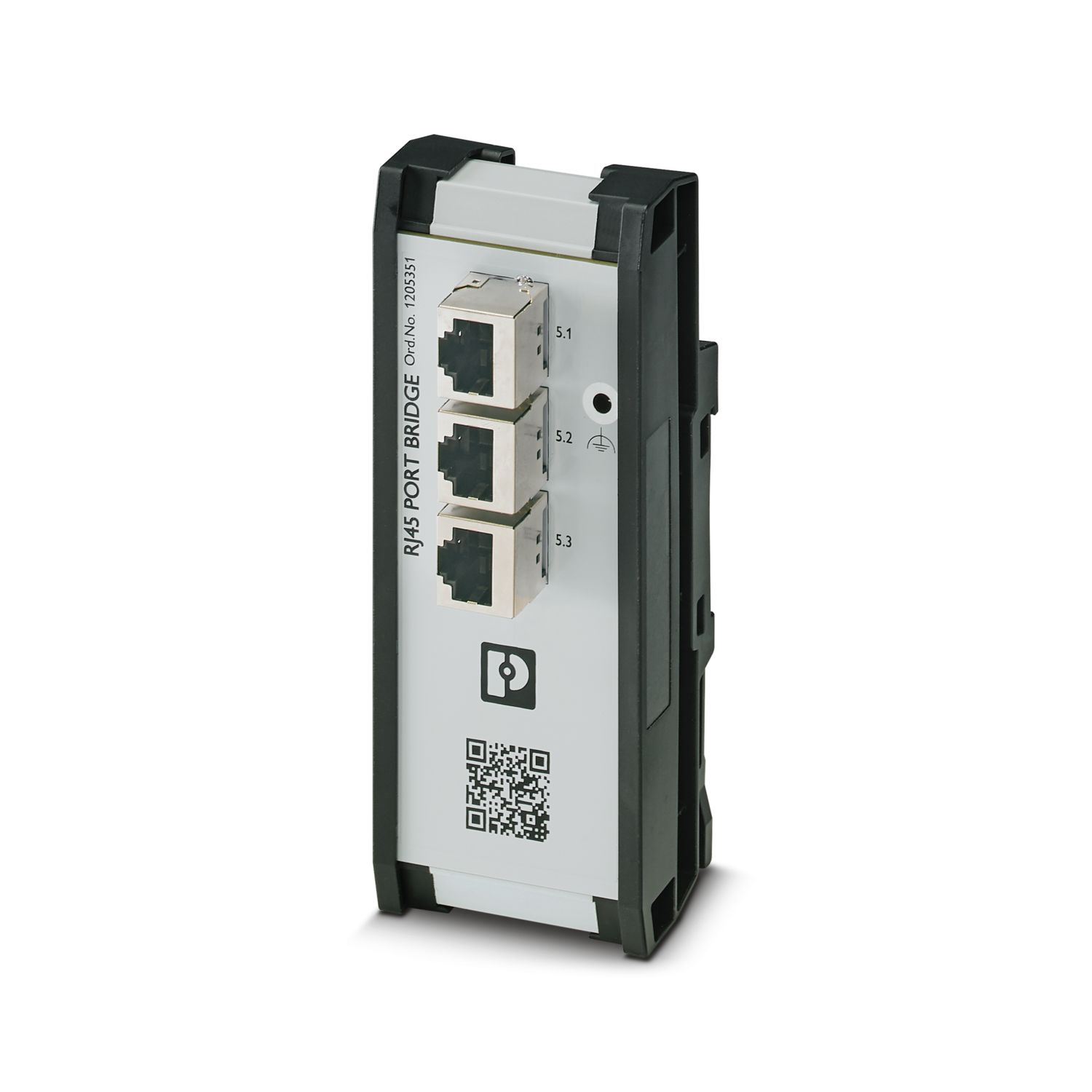 Phoenix Contact RJ45-PORT Series Cat2 3 Port RJ45 RJ Patch Panel Black, White
