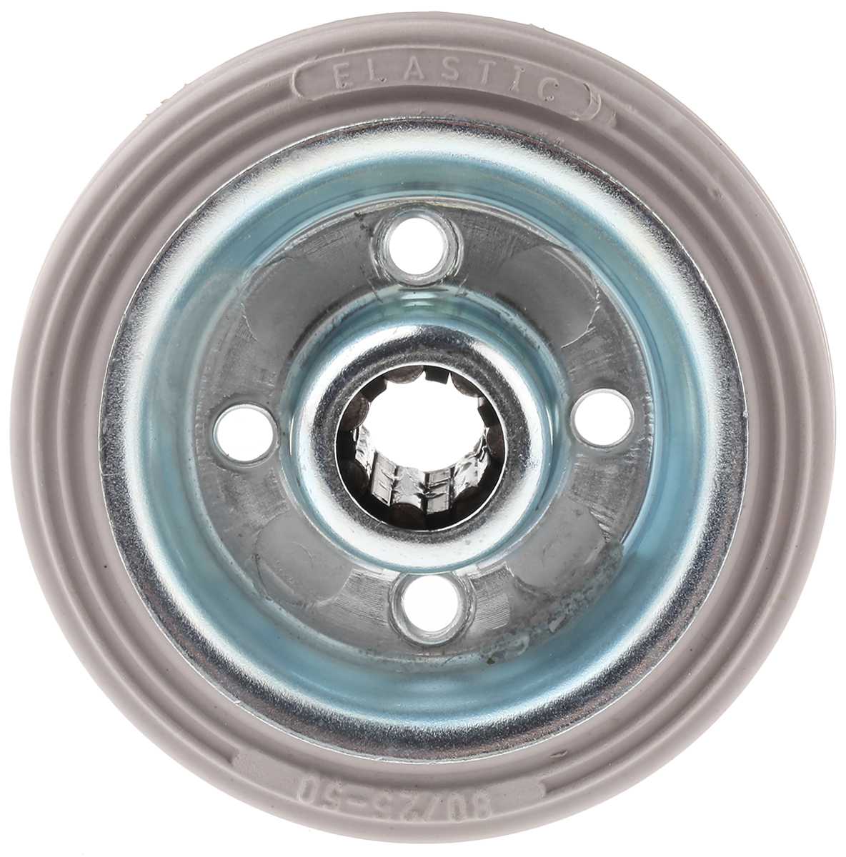 12054g LAG Grey, Black Rubber Trolley Wheel, 60 kg