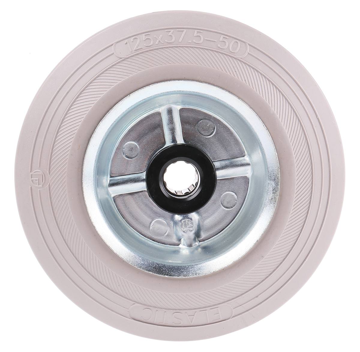 LAG Grey, Black Rubber Trolley Wheel, 120 kg