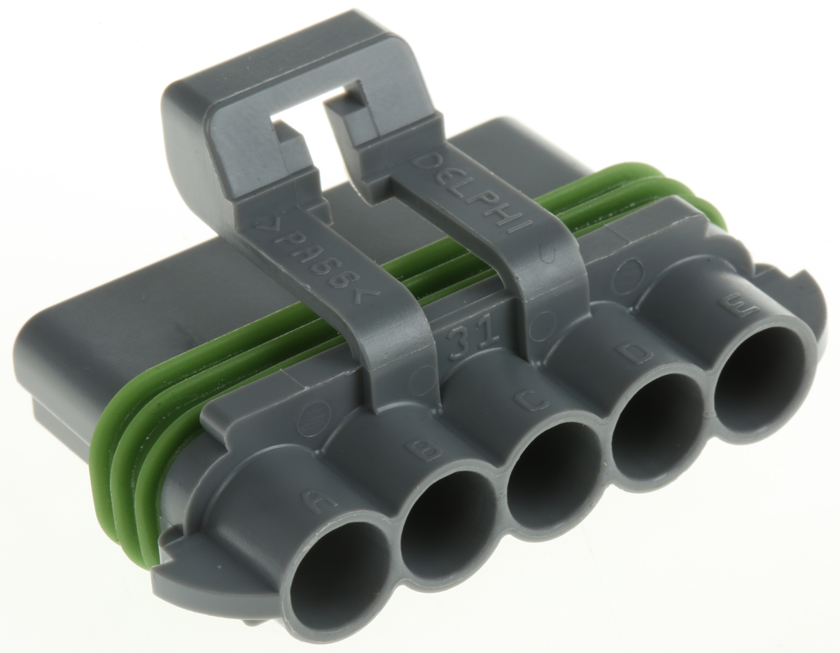 Delphi, Metri-Pack 280 Automotive Connector Female Grey Cable 5 Way Crimp Termination 12084891