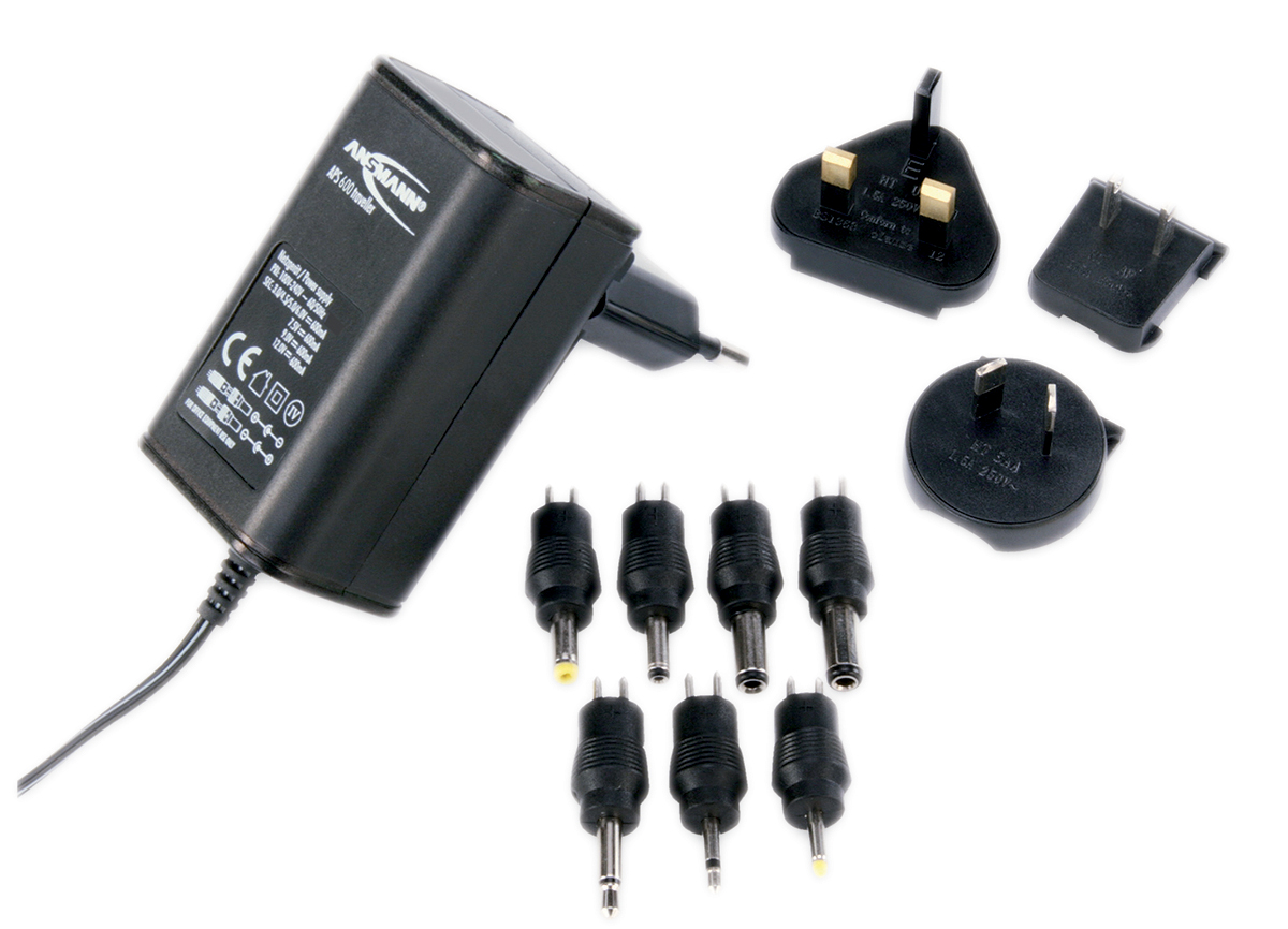 Ansmann 7.2 W AC/DC Adapter AC/DC Adapter Australia, EU, Japan, UK, US 12V dc, 3 V dc, 4.5 V dc, 5 V dc, 6 V dc, 7.5 V