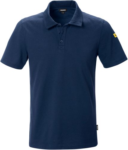 Fristads 7080 XPM Navy Conductive Fabric, Cotton, Polyester Polo Shirt S