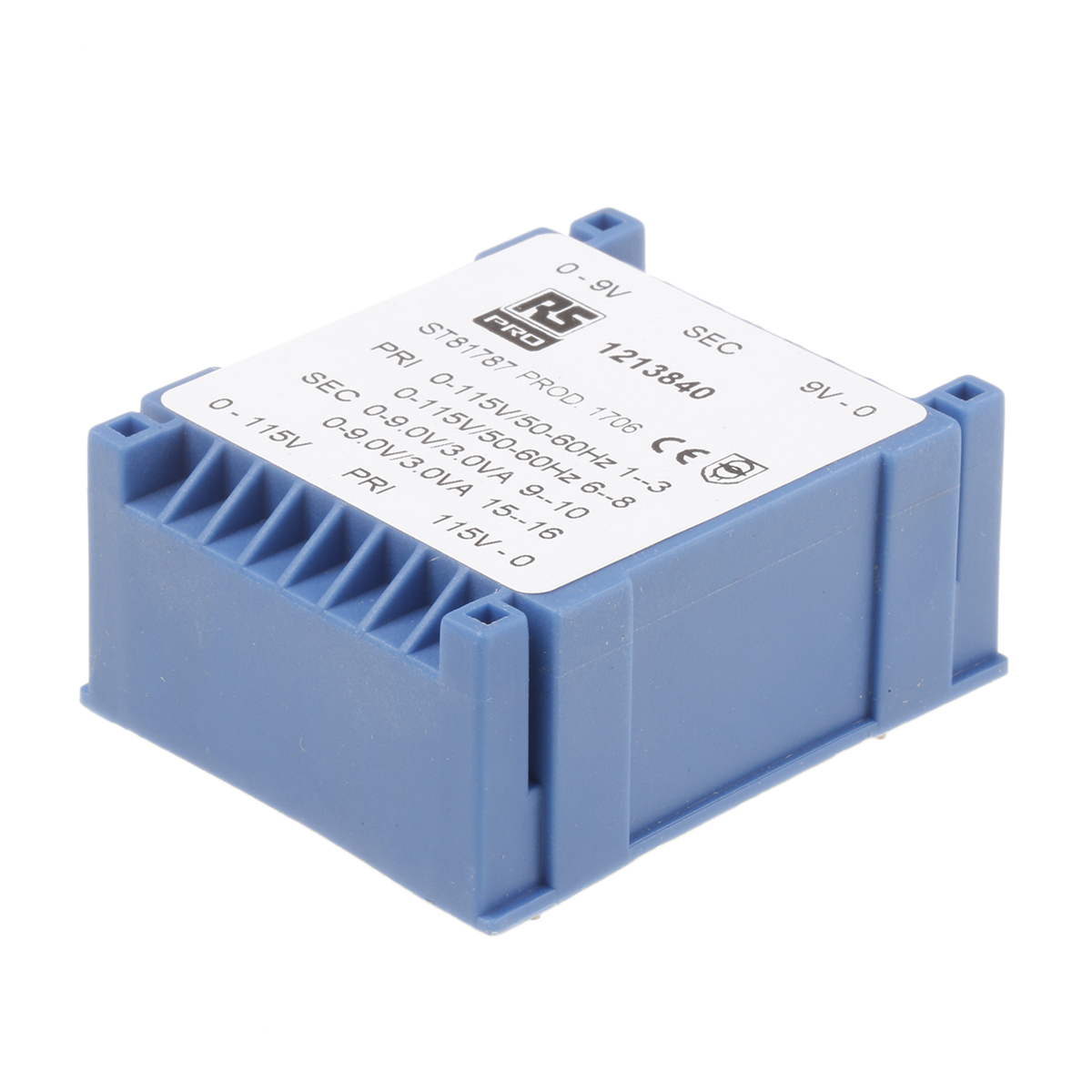 RS PRO 2 x 9 V ac 2 Output PCB PCB Transformer, AS/NZS 61558.2.6, IEC/BS/EN 61558-1, AS/NZS 61558.1, CE, IEC/BS/EN