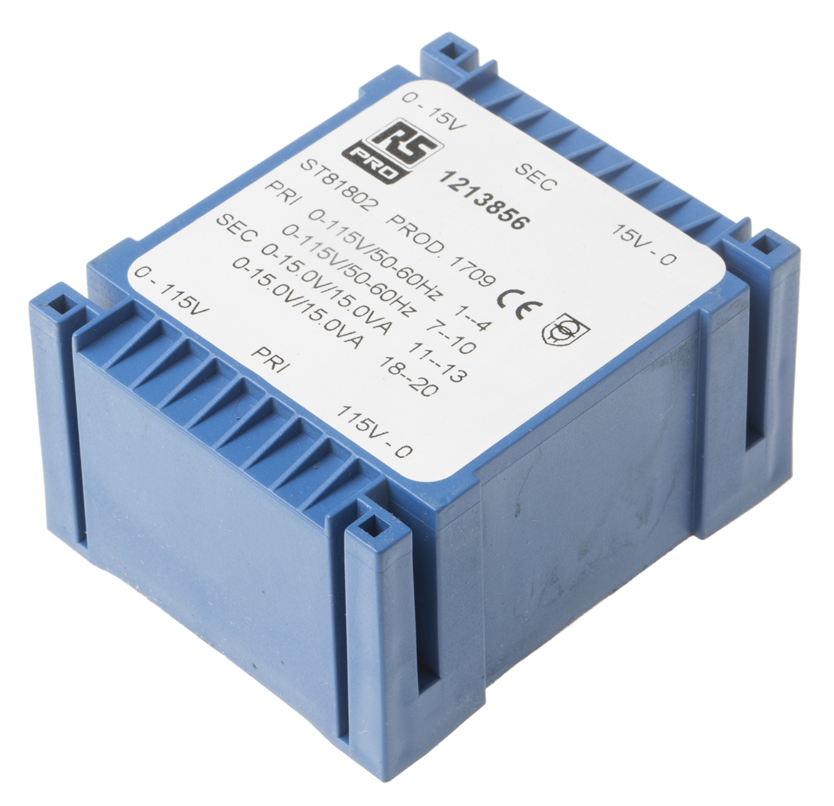 RS PRO 2 x 15 V ac 2 Output PCB PCB Transformer, ASNZS 61558.1, ASNZS 61558..6, CE, IECBSEN 615586, RoHS, IECBSEN 615581