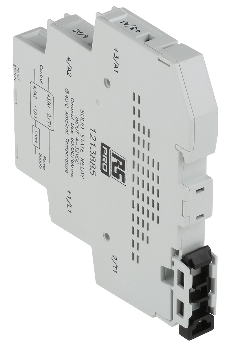 121-3885 RS PRO 11 Solid State Interface Relay 24V ac, 280 V ac DIN Rail Screw