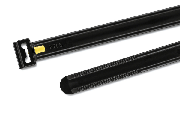 HellermannTyton Cable Tie, Non-Releasable, 360 mm x 6.1mm, Natural Polyamide 66