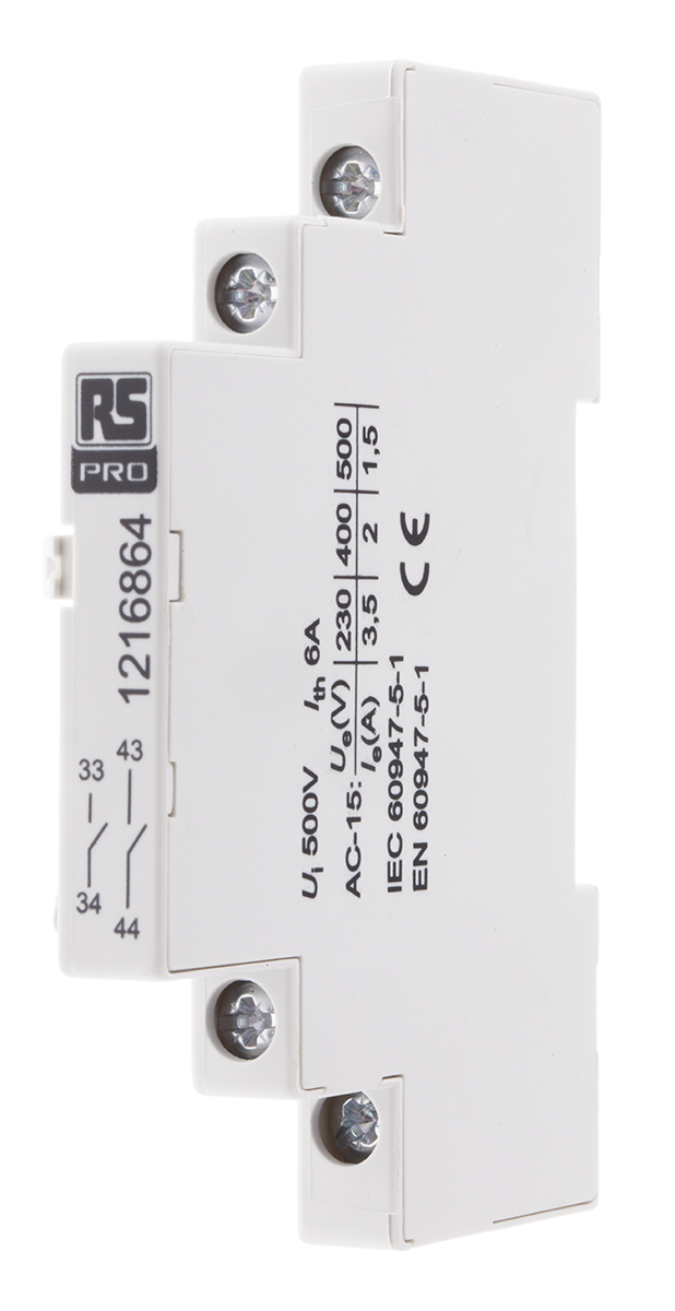 RS PRO Rail Auxiliary Release Circuit Trip for use with MS32 & MSB32 Motor Protection Circuit Breakers