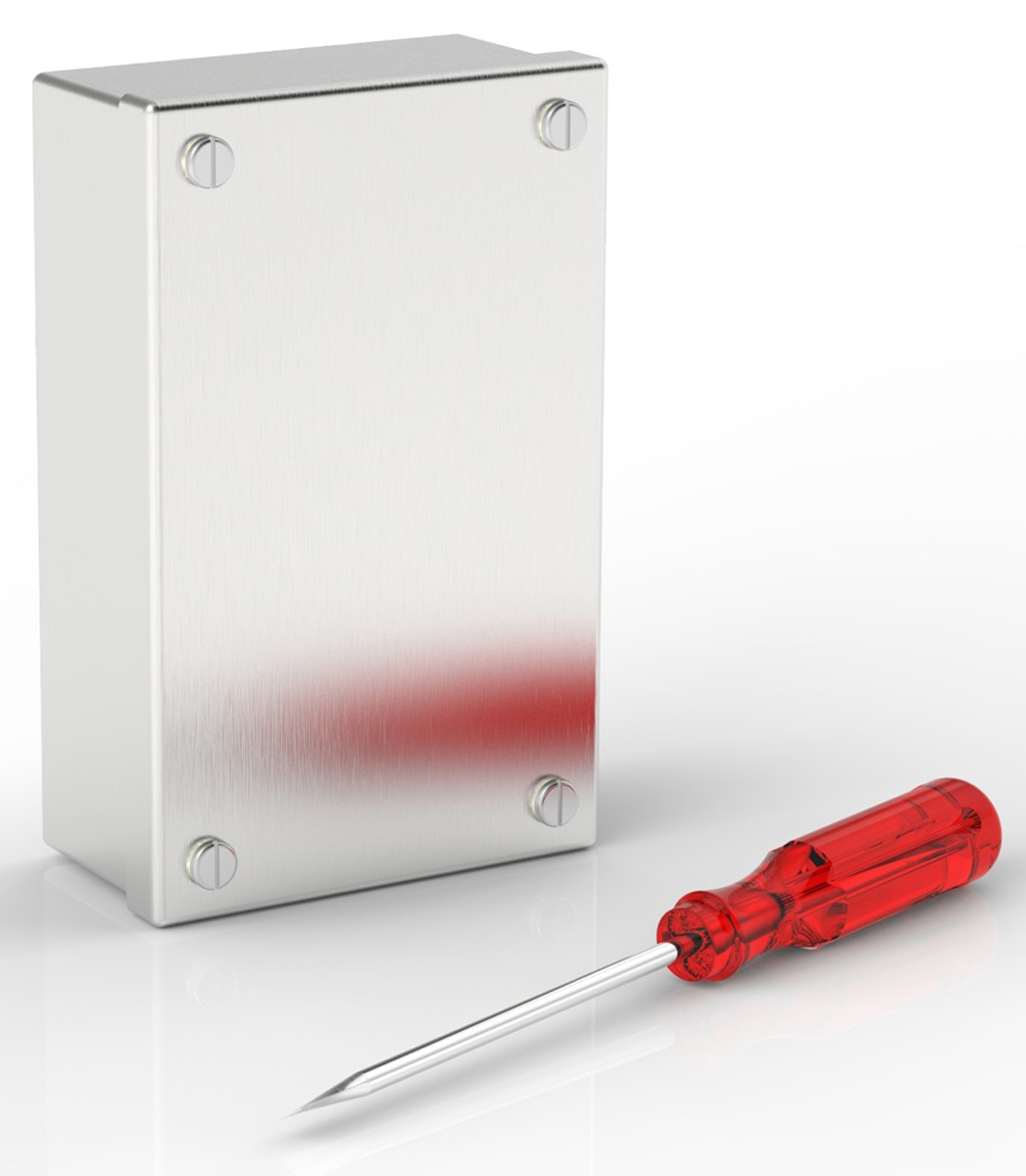 RS PRO 304 Stainless Steel Satin Adaptable Enclosure Box 100mm x 160 mm x 5 mm
