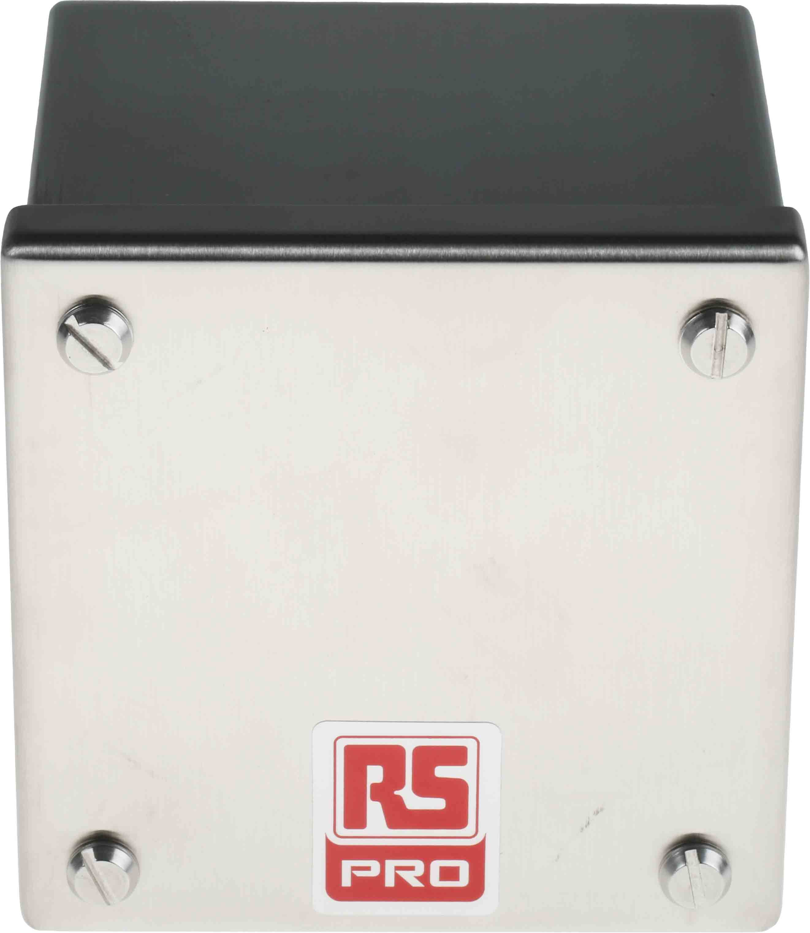 121-9693 RS PRO 304 Stainless Steel Satin Adaptable Enclosure Box 100mm x 100 mm x 85 mm