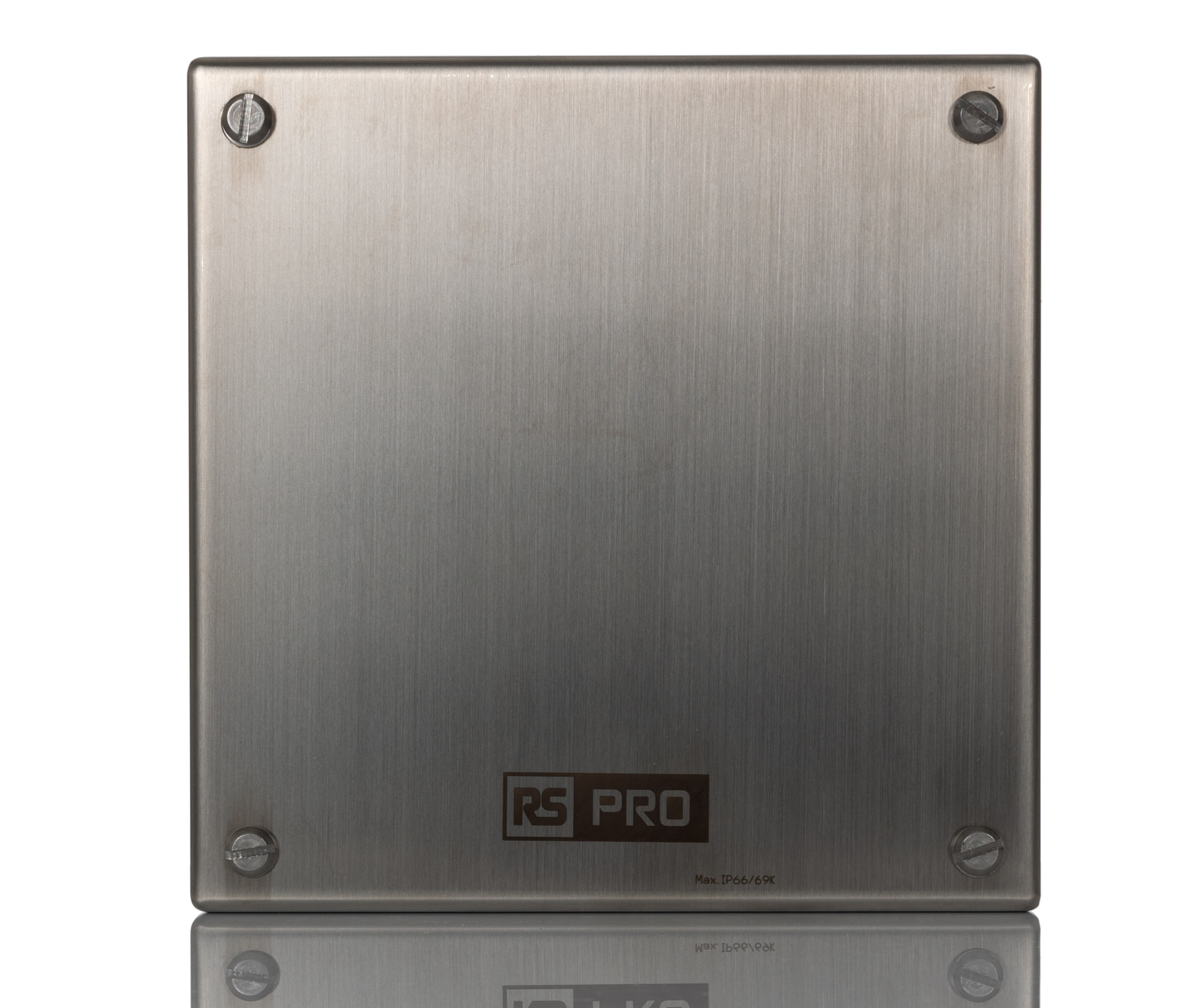 RS PRO 304 Stainless Steel Satin Adaptable Enclosure Box 160mm x 160 mm x 85 mm