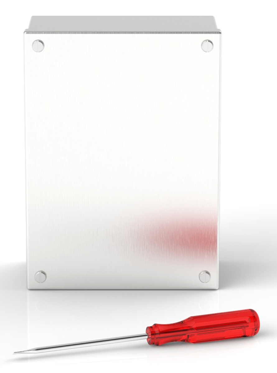 121-9697 RS PRO 304 Stainless Steel Satin Adaptable Enclosure Box 160mm x 220 mm x 85 mm