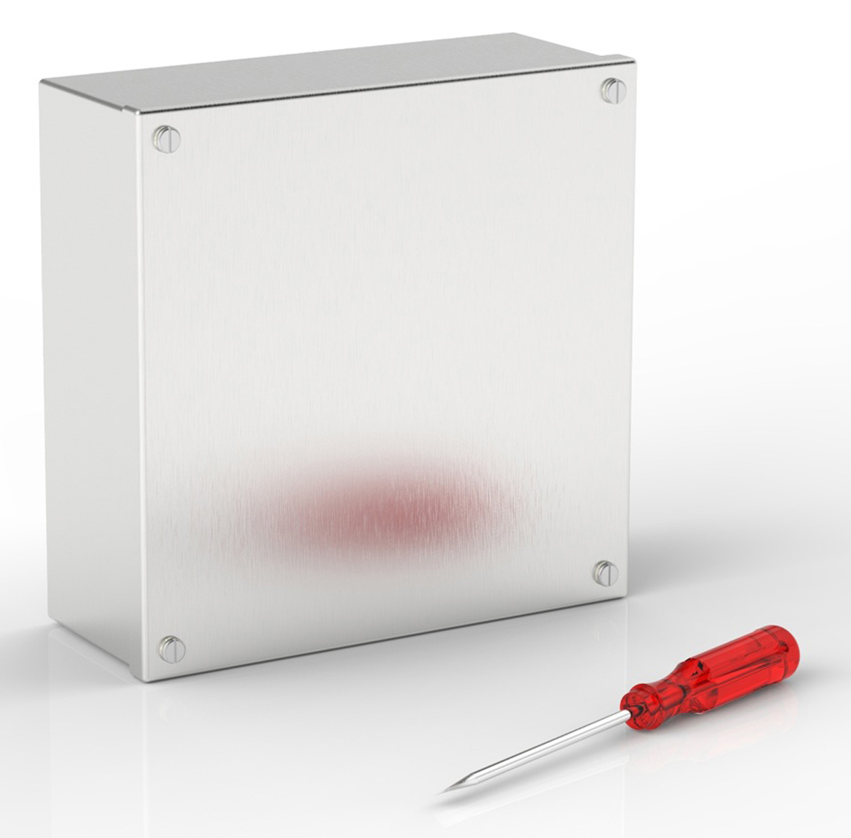RS PRO 304 Stainless Steel Satin Adaptable Enclosure Box 220mm x 220 mm x 85 mm