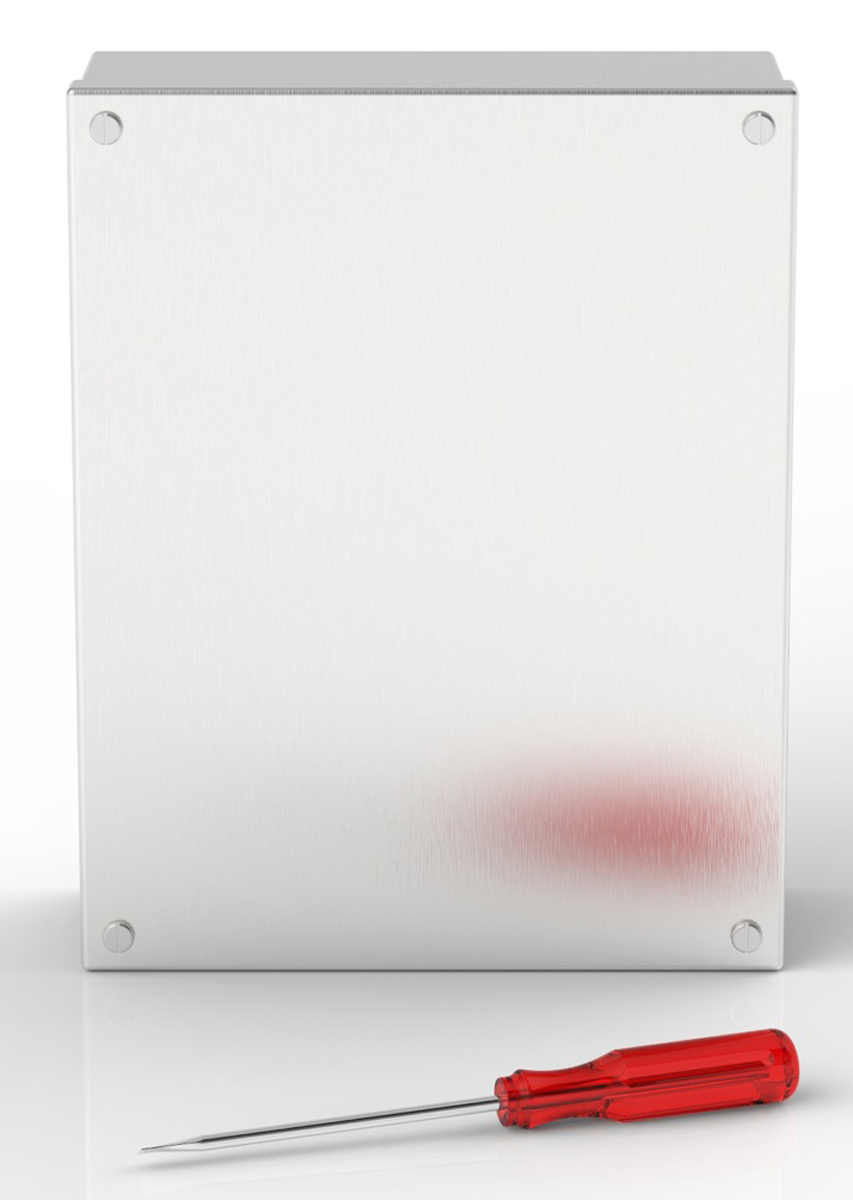 121-9699 RS PRO 304 Stainless Steel Satin Adaptable Enclosure Box 220mm x 280 mm x 85 mm