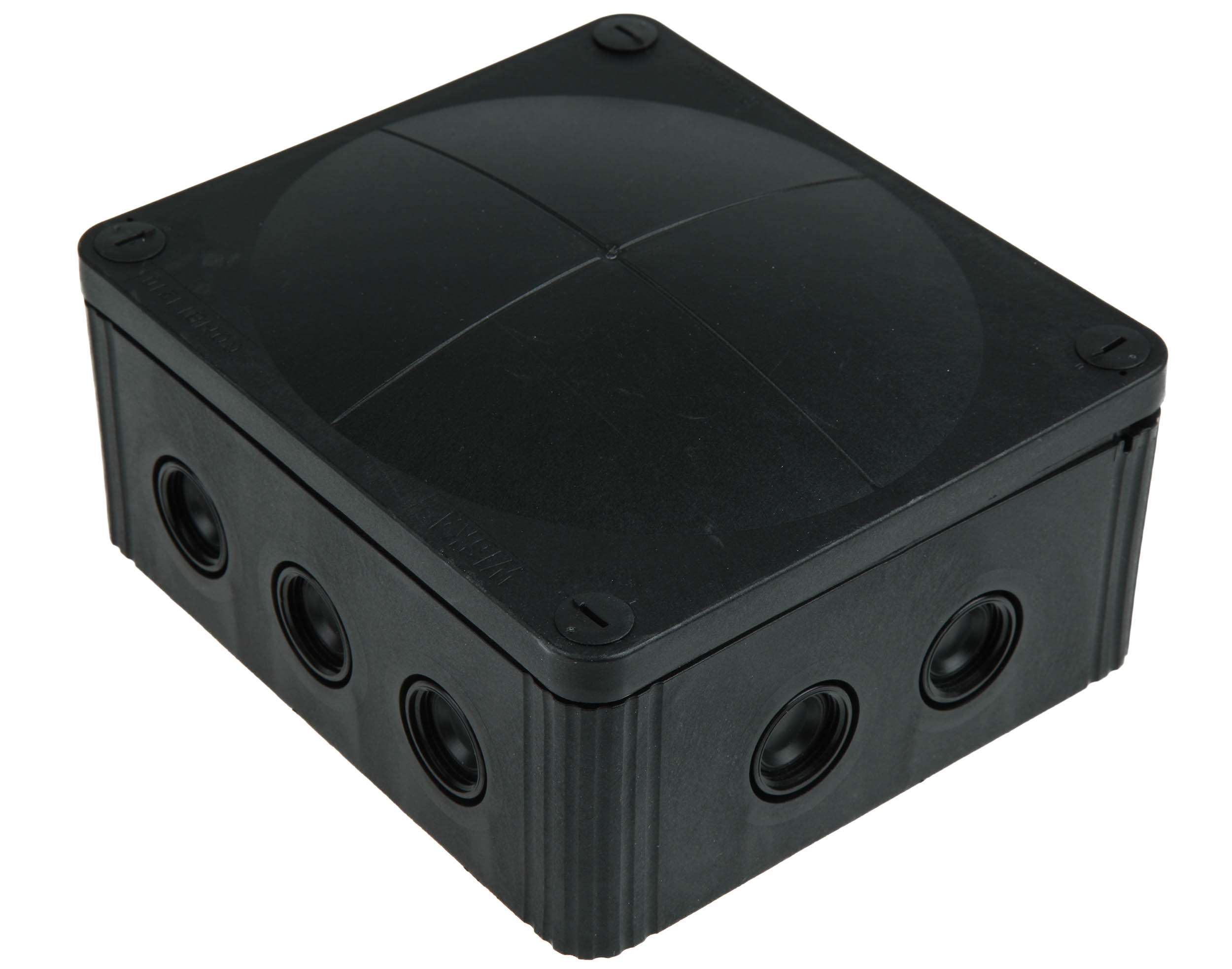 12105b WISKA COMBI Series Black Polypropylene Junction Box, IP66, IP67, 4 Terminals, 160 mm, 140mm 81 mm