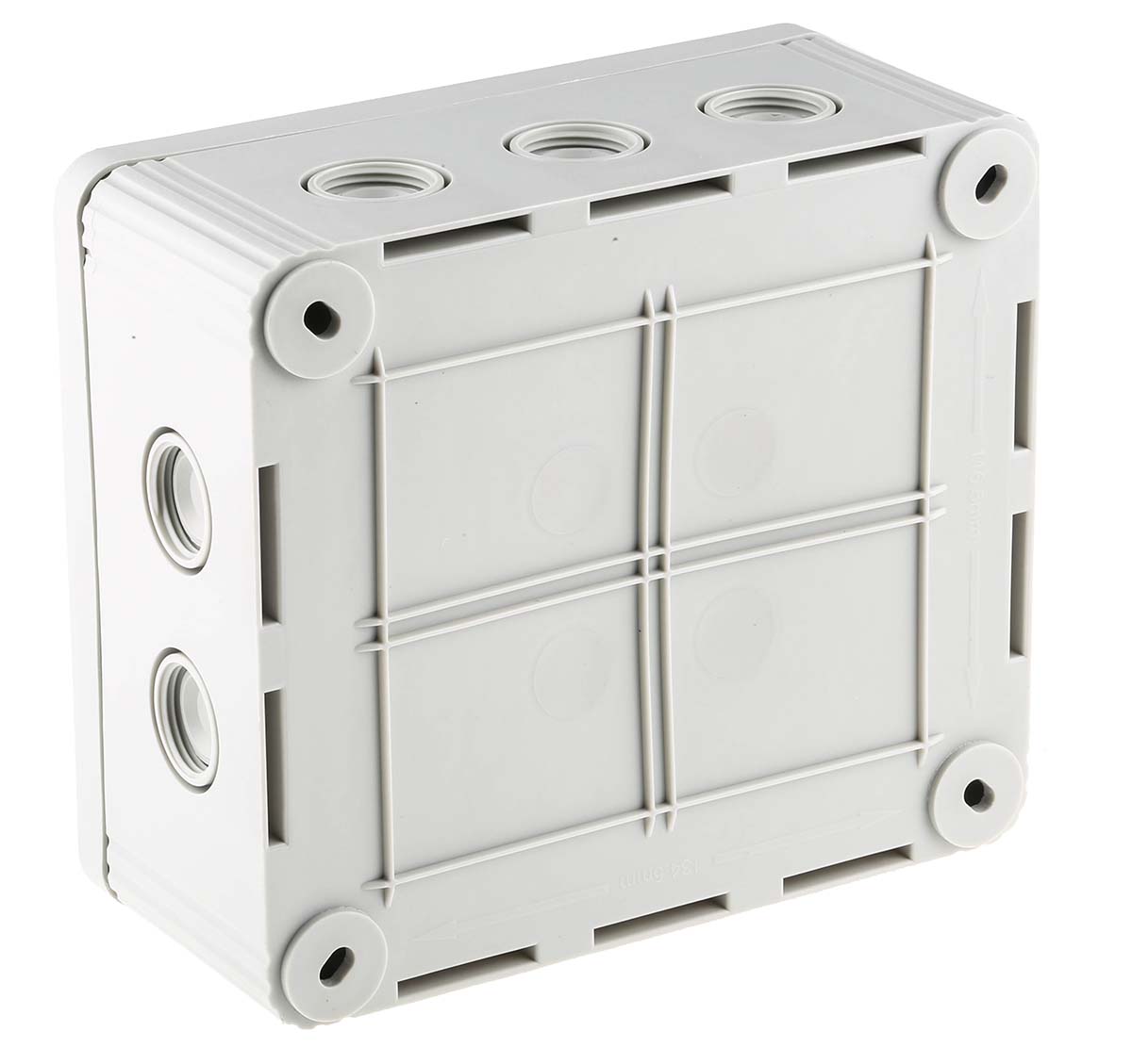 12105g WISKA COMBI Series Grey Polypropylene Junction Box, IP66, IP67, 4 Terminals, 160 mm, 140mm 81 mm
