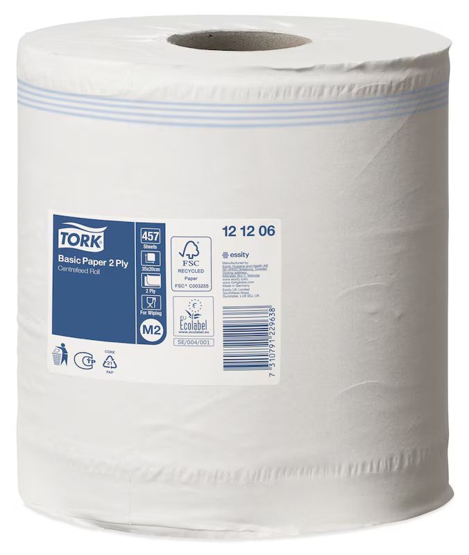 121206 Tork Centrefeed roll Roll Paper Towel, 160 m x 200 mm, 2, 457 Sheets