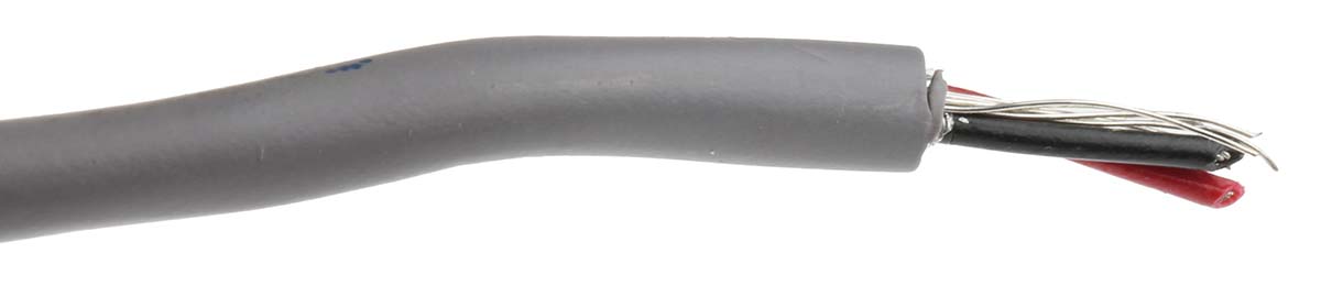 1212c-sl005 Alpha Wire Alpha Essentials Communication & Control Control Cable, 2 Cores, 0.23mm² 24 AWG, Screened, 30 m, Grey