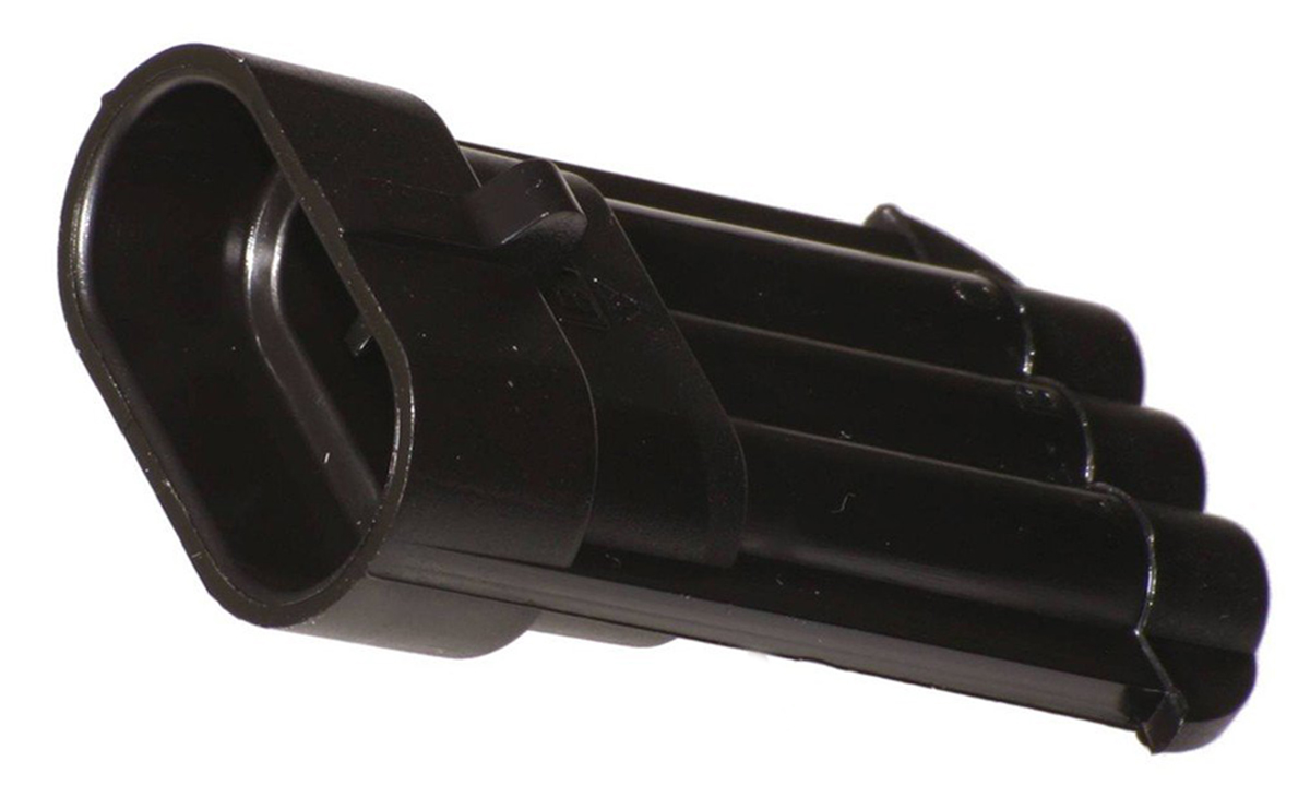 Delphi, Metri-Pack 150 Automotive Connector Male Black Cable 3 Way Crimp Termination 12131195