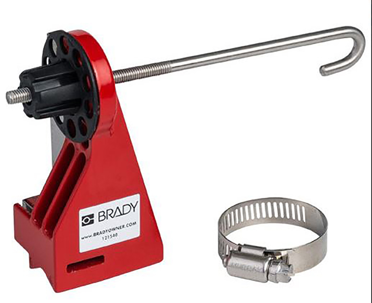 Brady Red 1-Lock Lockout Metal Ball Valve Lockout, 7.14 mm