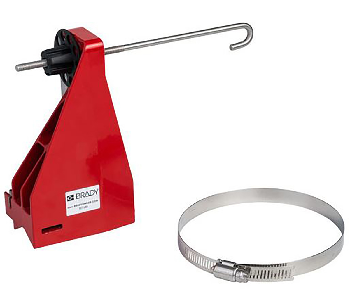 Brady Red 1-Lock Lockout Metal Ball Valve Lockout, 7.14 mm