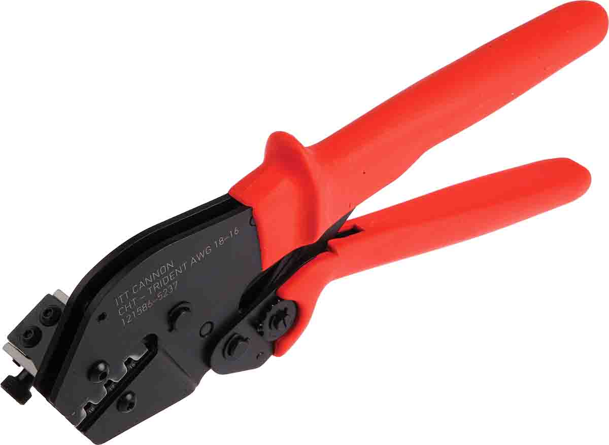 1215865237-121586-5237 ITT Cannon Crimp Extraction Tool, Cannon Trident Series, Extraction Tool Contact, Contact size 18 to 16 AWG