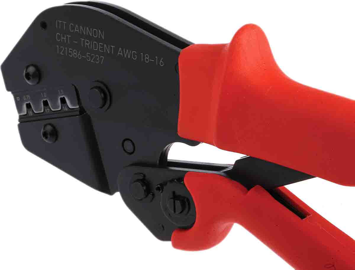 1215865237-121586-5237 ITT Cannon Crimp Extraction Tool, Cannon Trident Series, Extraction Tool Contact, Contact size 18 to 16 AWG