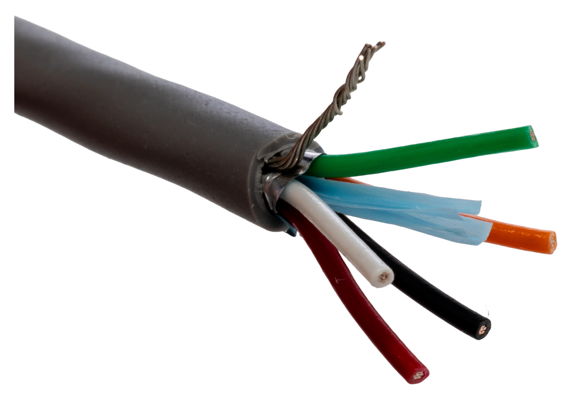 Alpha Wire Alpha Essentials Communication & Control Control Cable, 5 Cores, 0.23mm² 24 AWG, Screened, 30 m, Slate
