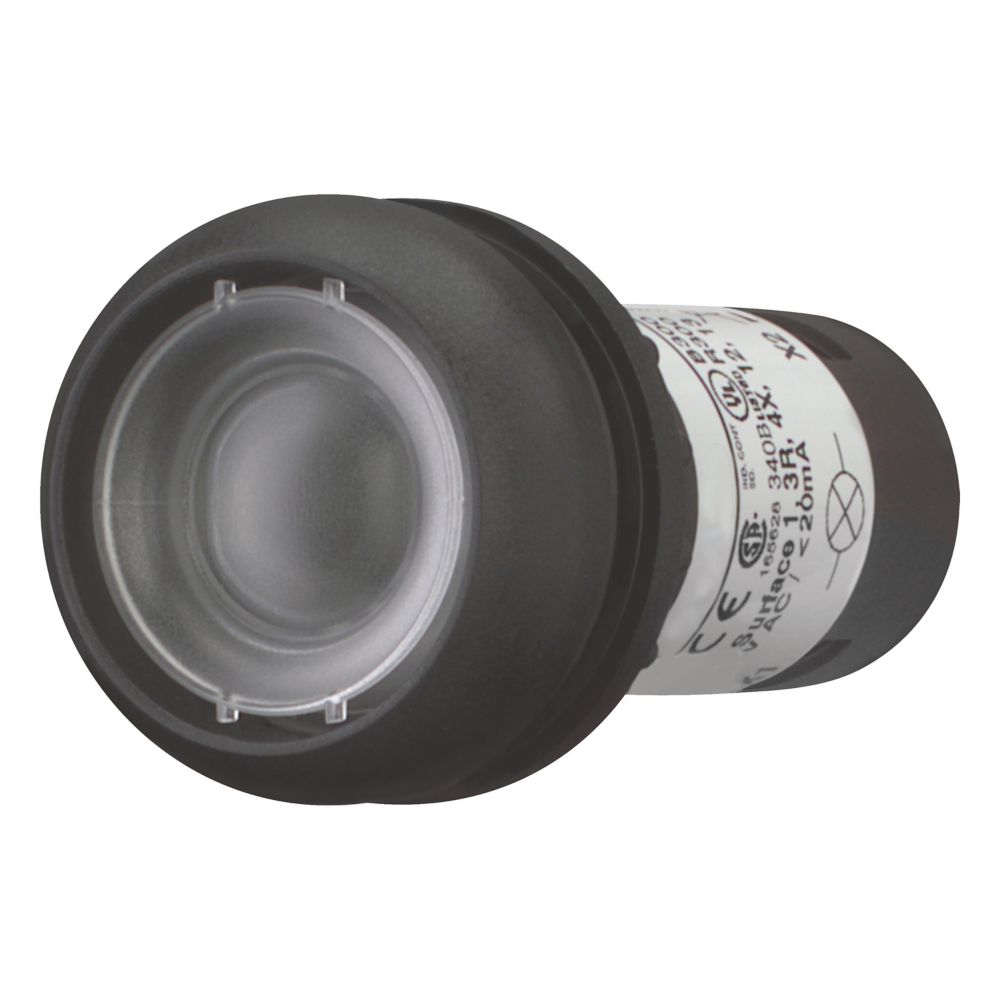 Eaton, C22, Panel Mount Blue LED Push Button Switch, 22.5 mm Cutout, IP69K, IP67, Dome, 24V
