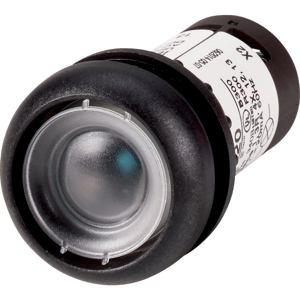 Eaton, C22, Panel Mount Green LED Push Button Switch, 22.5 mm Cutout, IP67, IP69K, Dome, 120V