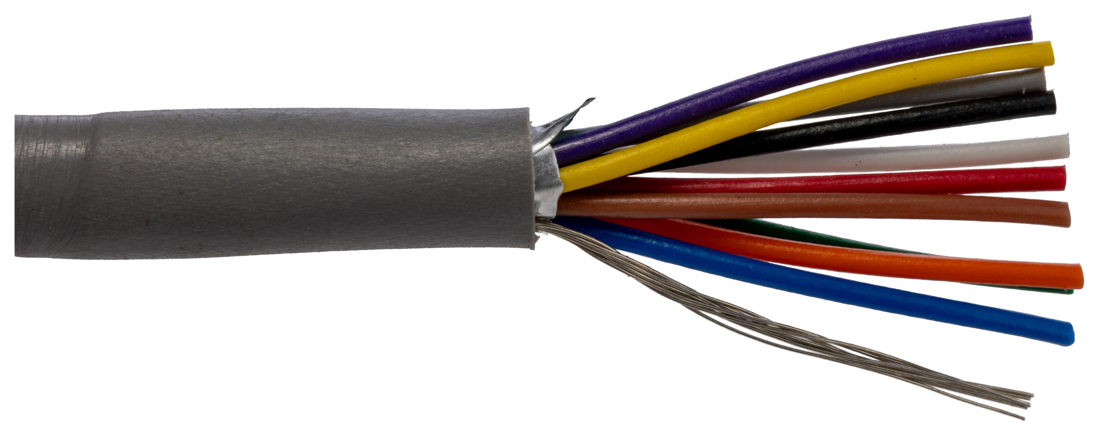 Alpha Wire Alpha Essentials Communication & Control Control Cable, 10 Cores, 0.23mm² 24 AWG, Screened, 30 m, Slate