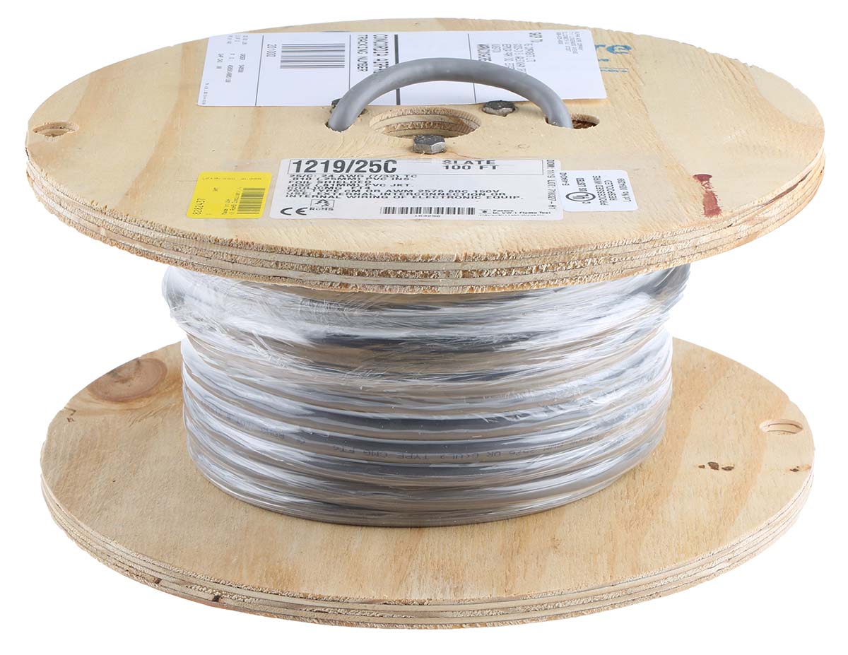 121925c-sl005 Alpha Wire Alpha Essentials Communication & Control Control Cable, 25 Cores, 0.23mm² 24 AWG, Screened, 30 m, Slate