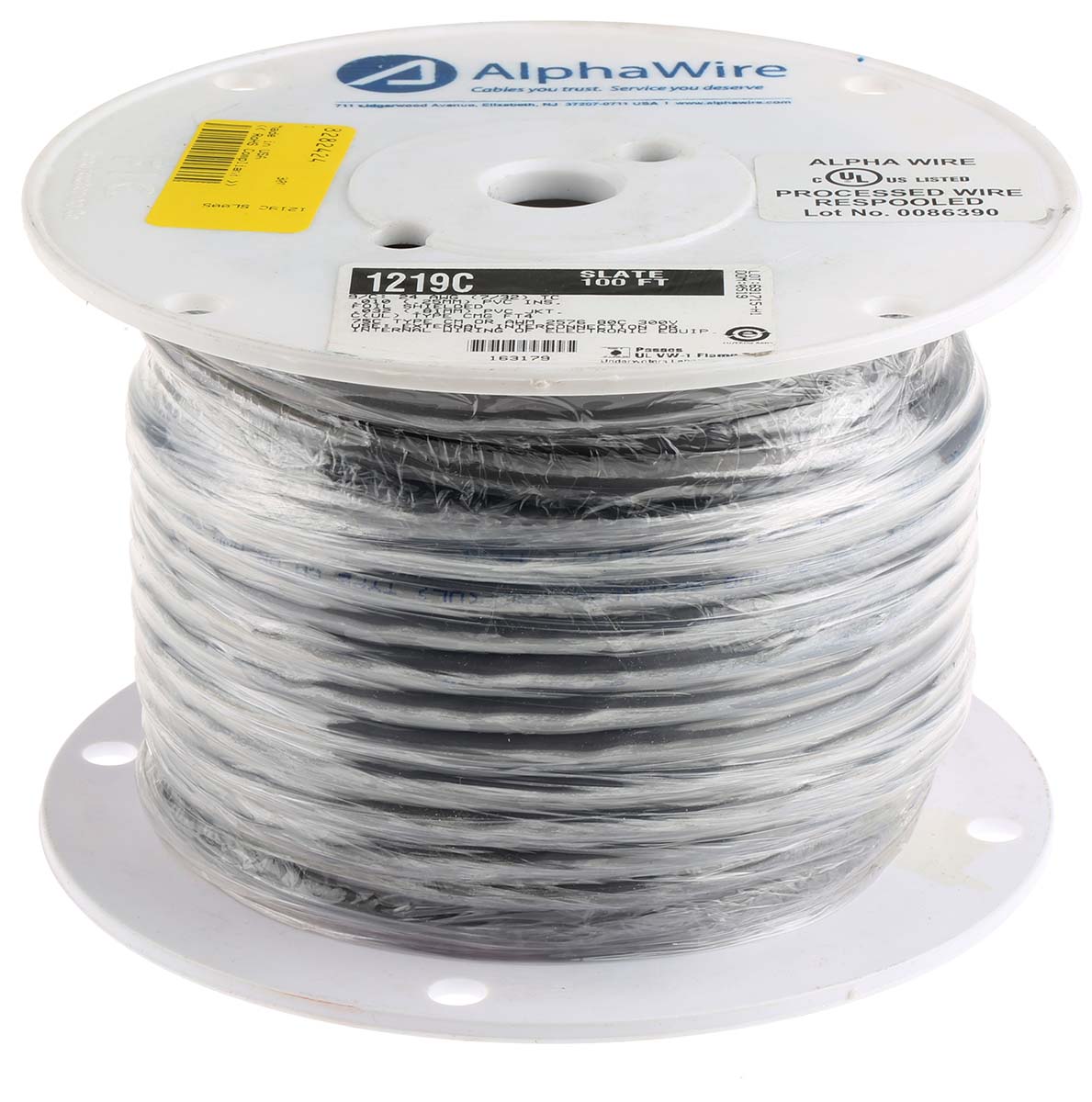 1219c-sl005 Alpha Wire Alpha Essentials Communication & Control Control Cable, 9 Cores, 0.23mm² 24 AWG, Screened, 30 m, Grey