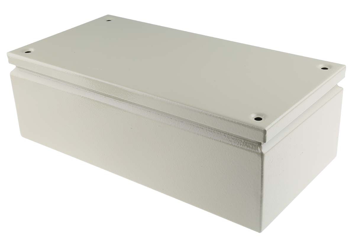 RS PRO ST Series Grey Steel Junction Box, IP66, IECEx, 400 mm, 200mm 120 mm
