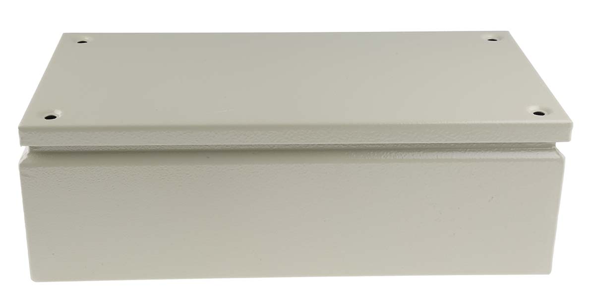 122-046 RS PRO ST Series Grey Steel Junction Box, IP66, IECEx, 400 mm, 200mm 120 mm