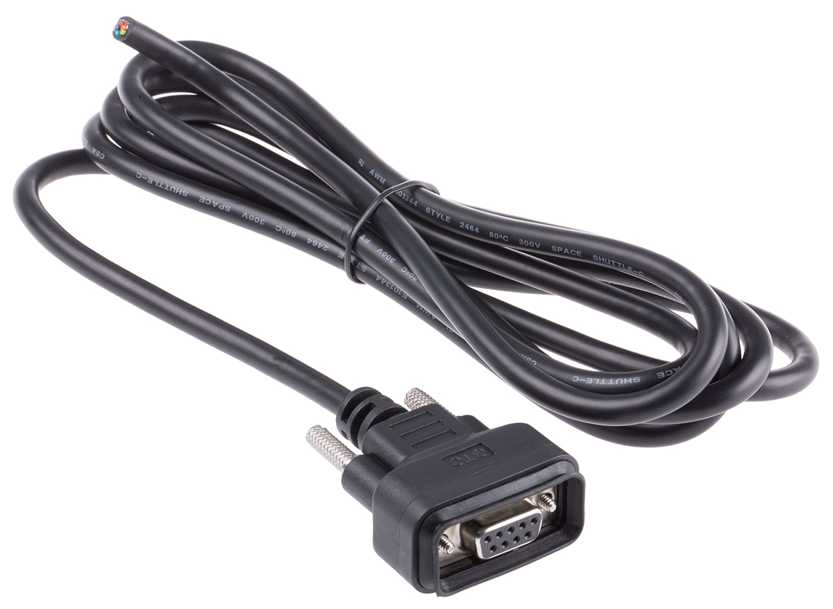 122-3039 RS PRO Female D-Sub 9-Pin to Female Unterminated Serial Cable, 2 m Polyvinyl Chloride, GTC Sealed Series