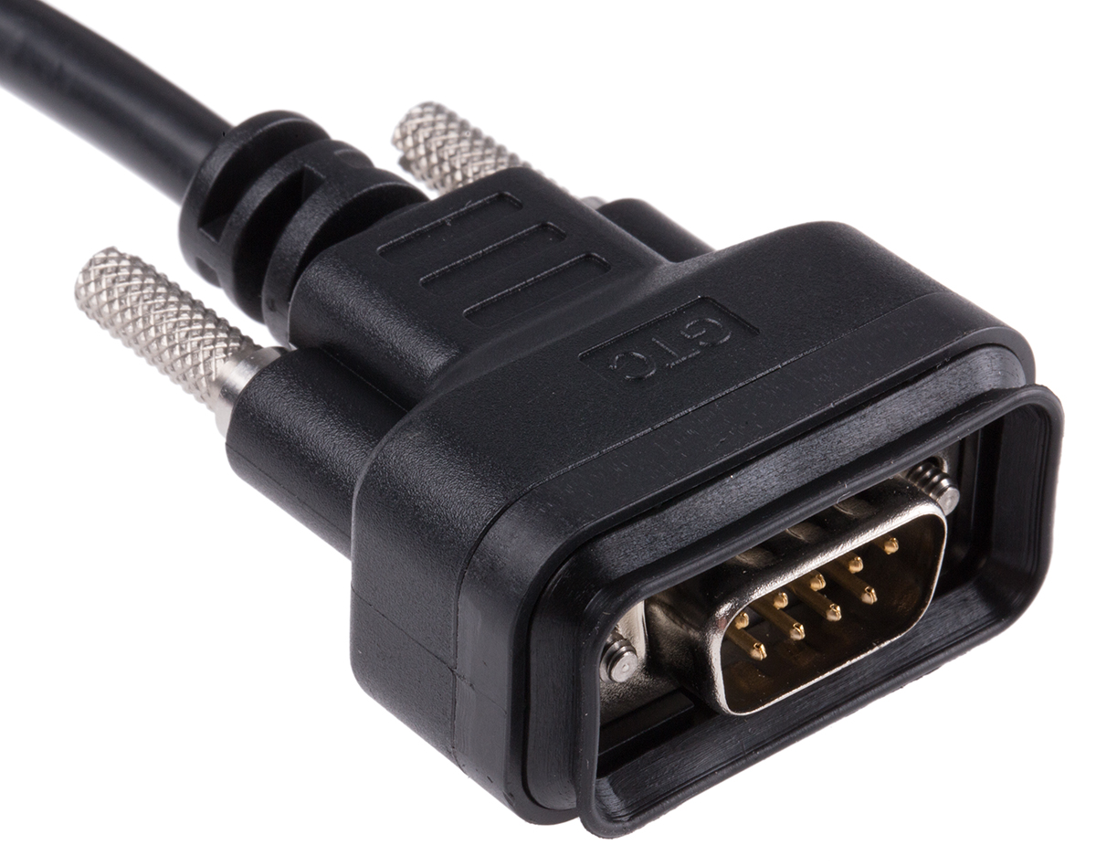 RS PRO Male D-Sub 9-Pin to Male Unterminated Serial Cable, 2 m Polyvinyl Chloride, GTC Sealed Series