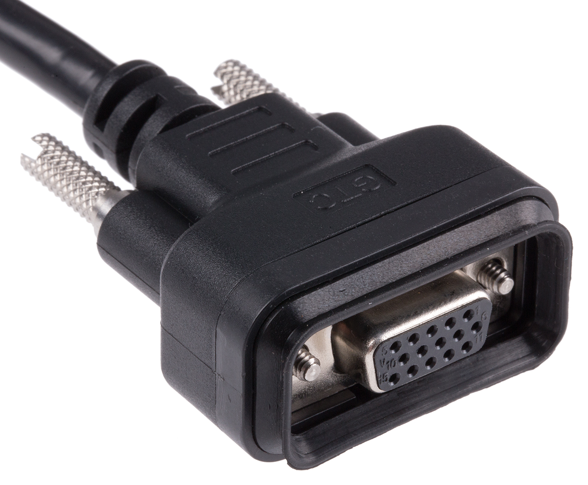 RS PRO Female D-Sub 15-Pin to Female Unterminated Serial Cable, 2 m Polyvinyl Chloride, GTC Sealed Series