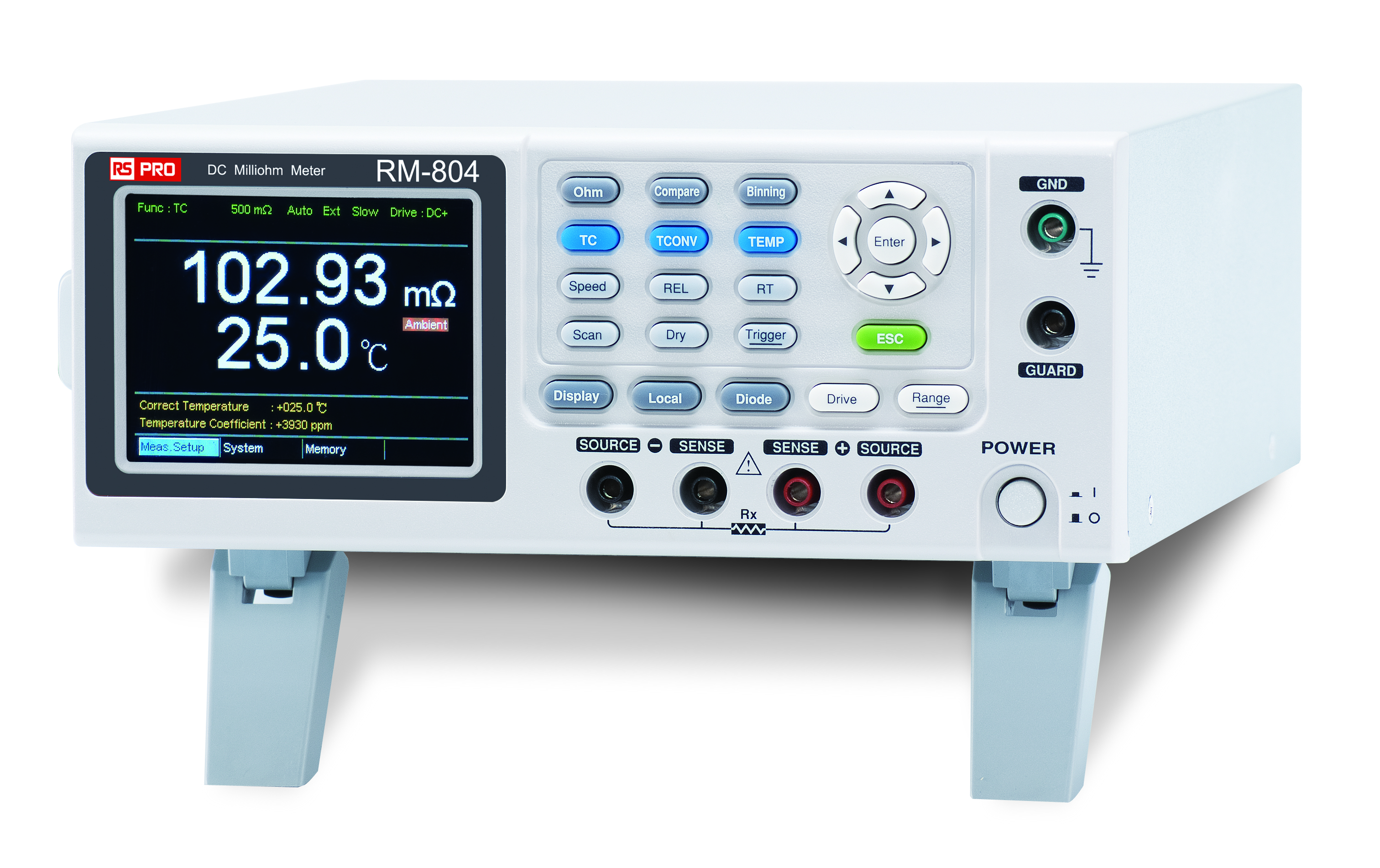 RS PRO RM-804 Ohmmeter, 5 mΩ Max, 1 μΩ, 4 Wire