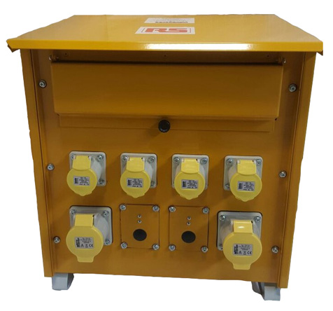 122-6707 RS PRO 3 Site Transformer 10 kVA, 400 V Primary, 110 V (55V-0V-55V) Secondary, 32 A O/P