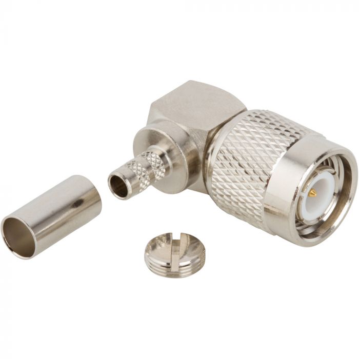 Amphenol RF Cable Male TNC, Right Angle Body Crimp
