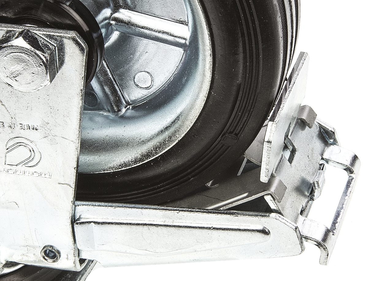 12278-fr LAG Braked Swivel Castor, 180 kg Capacity, 160 mm Wheel