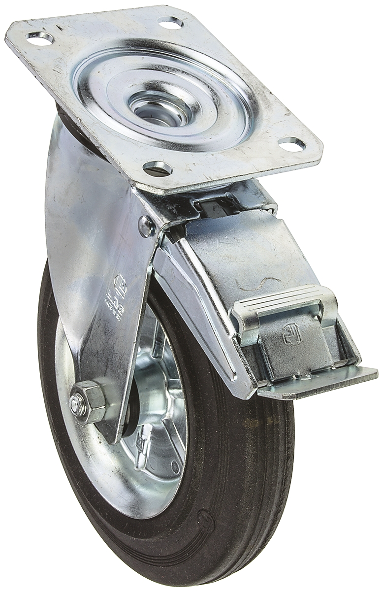 LAG Braked Swivel Castor, 230 kg Capacity, 200 mm Wheel