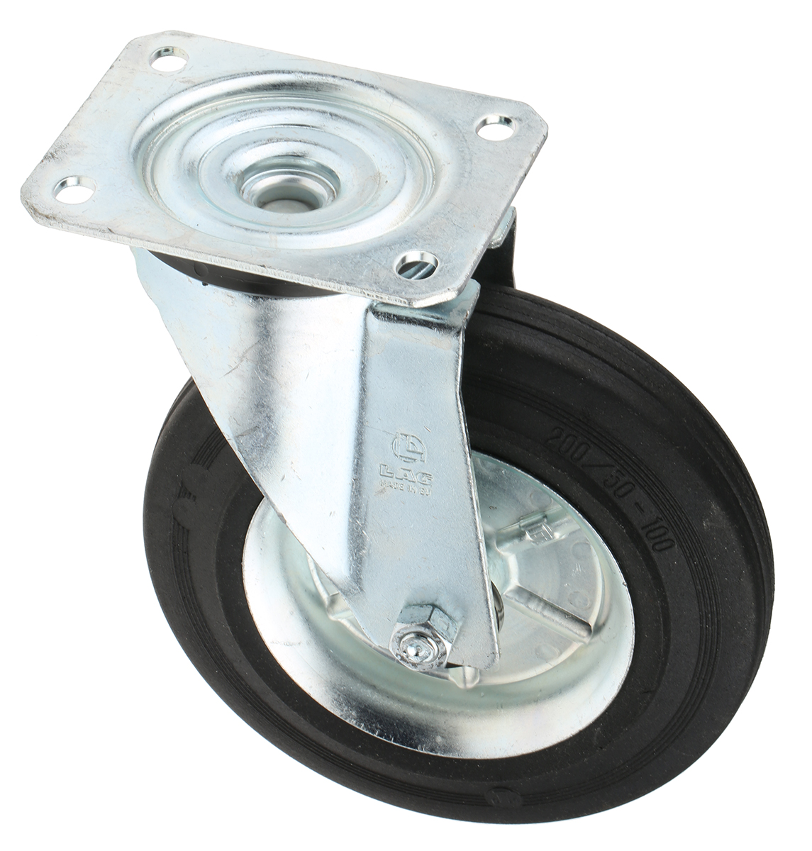 12286 LAG Swivel Castor, 230 kg Capacity, 200 mm Wheel