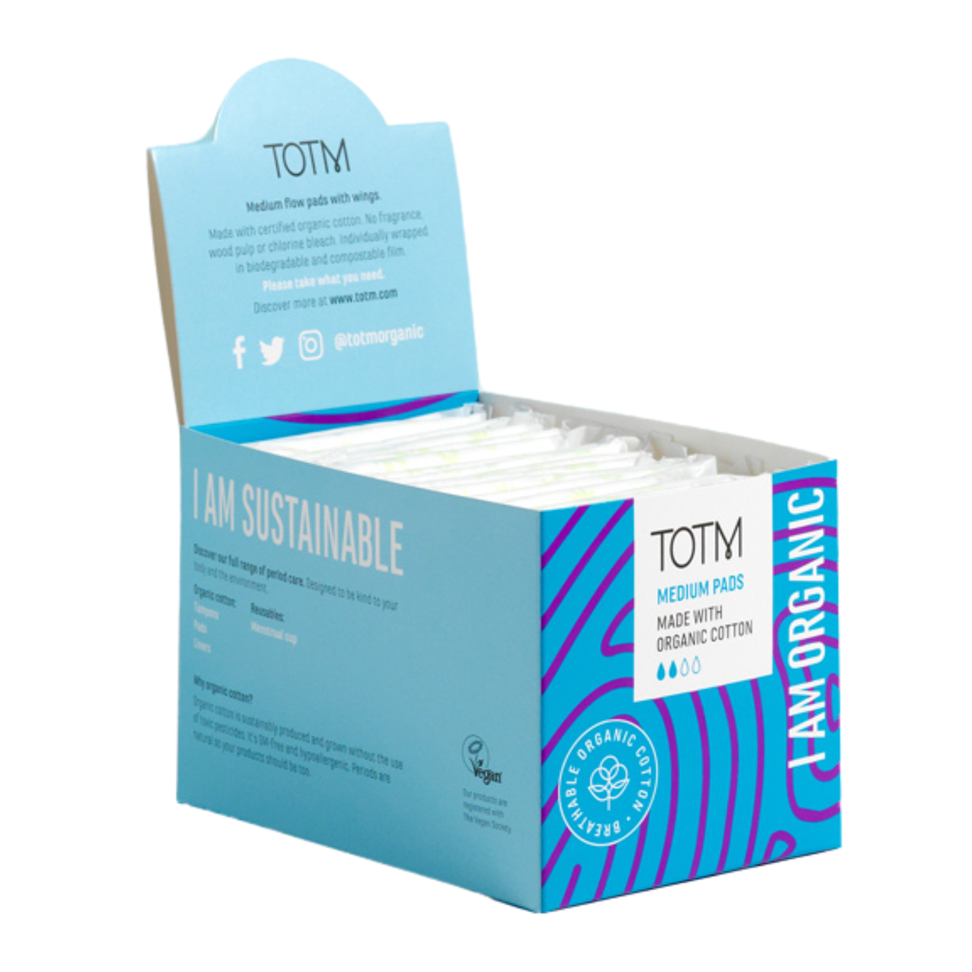 TOTM LIMITED  1229  Regular Period Pads, Pack of 20