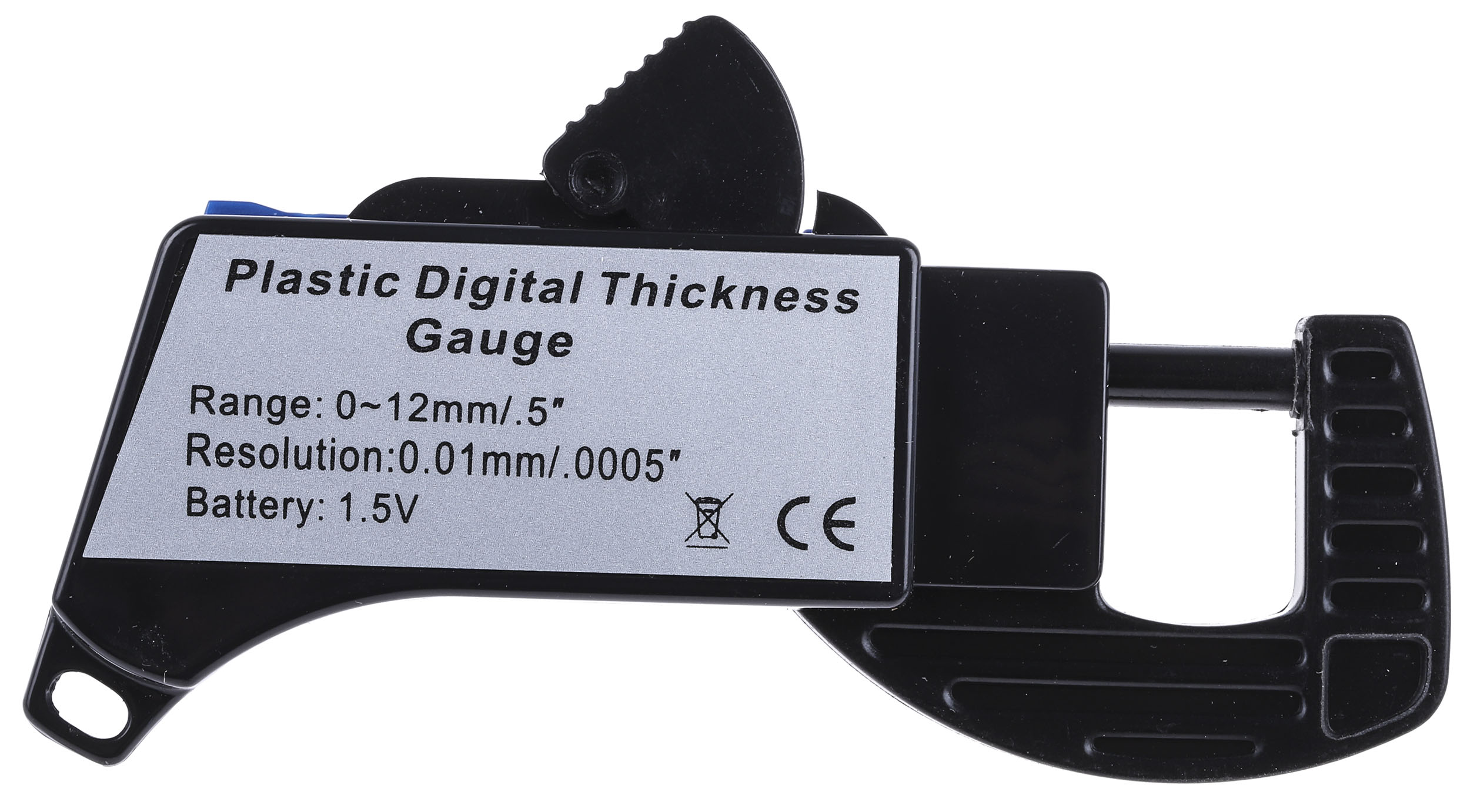 123-0918 RS PRO  Thickness Meter 0 mm - 12 mm ±0.1 mm Accuracy, 0.01 mm Resolution, LCD Display