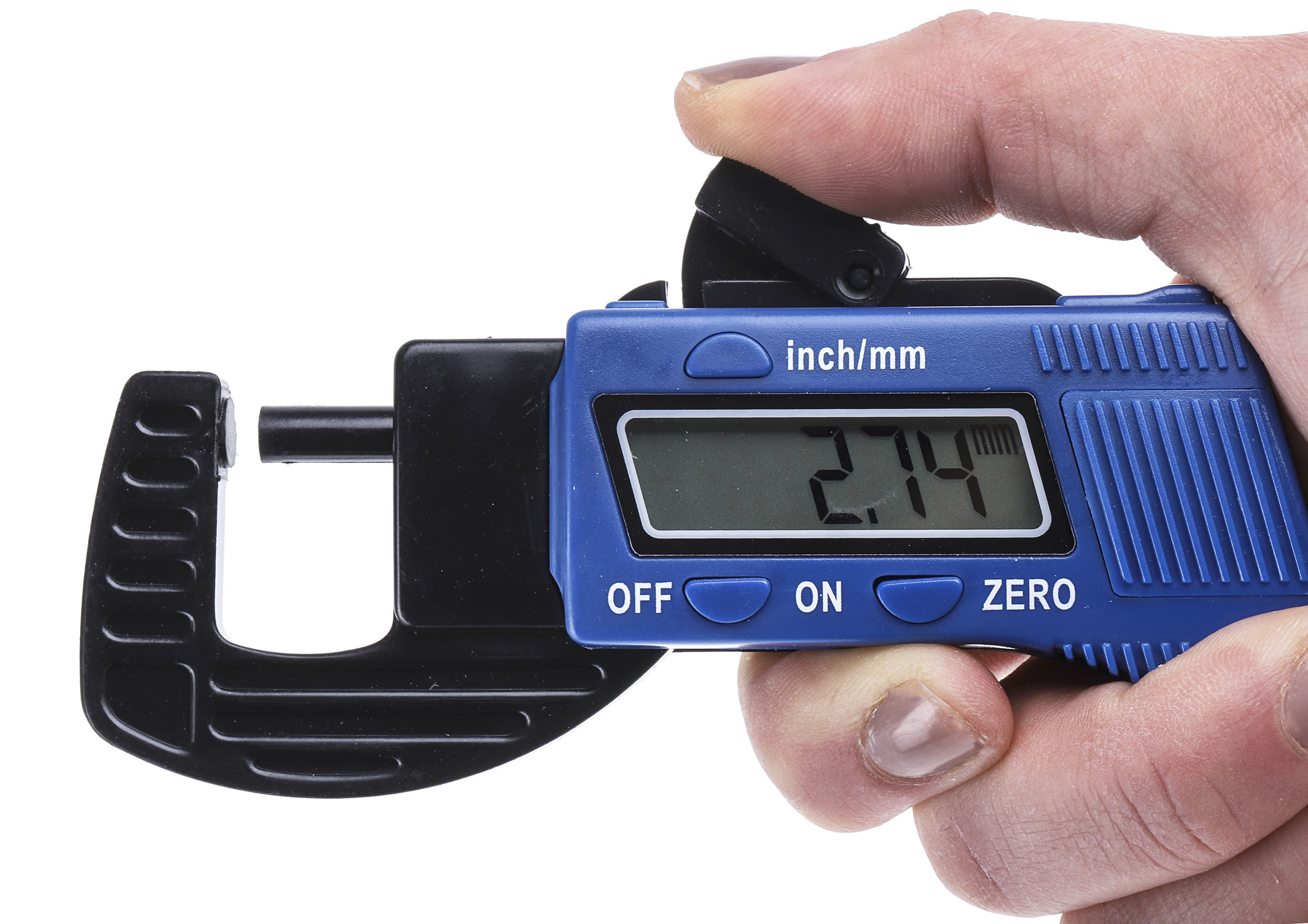 123-0918 RS PRO  Thickness Meter 0 mm - 12 mm ±0.1 mm Accuracy, 0.01 mm Resolution, LCD Display