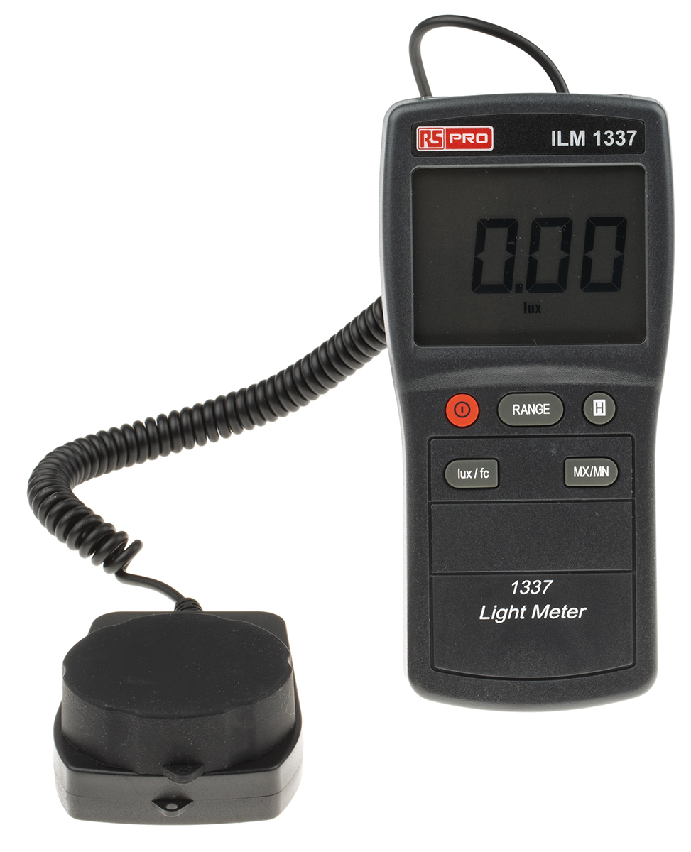 RS PRO ILM 1337 Light Meter, 0lx to 20000 lx, ±3 % ±5 Digits
